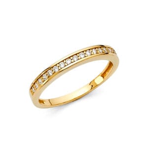 14KY CZ Wedding Band S3