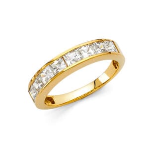 14KY CZ Wedding Band S4