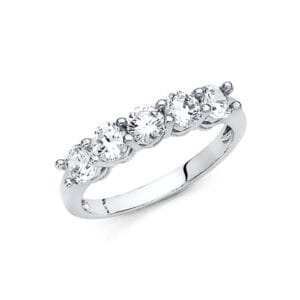 14KW CZ Wedding Band S7