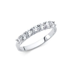 14KW CZ Wedding Band S8