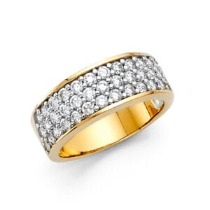 14KY CZ Wedding Band S10