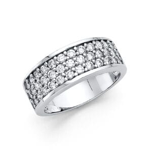 14KW CZ Wedding Band S10