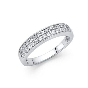 14KW CZ Wedding Band S12
