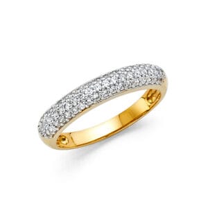 14KY CZ Wedding Band S13