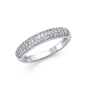 14KW CZ Wedding Band S13