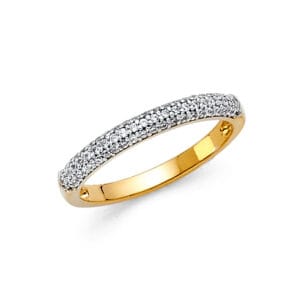 14KY CZ Wedding Band S14