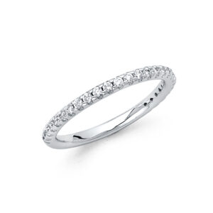 14KW CZ Wedding Band S15