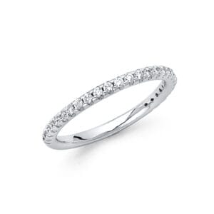 14KW CZ Wedding Band S15