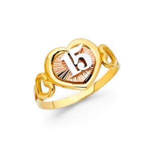 14K 3C 15 Years Ring S24