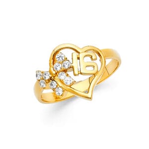 14KY CZ 16 Years Ring S4