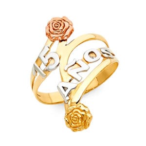 14K 3C 15 Years Ring S27