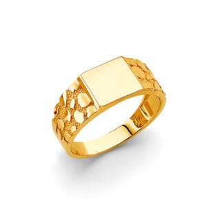 14KY Nugget Men's Ring S4